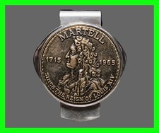 Vintage Martell Cognac 1715-1965 Louis XIV 250th Anniv. Cigar Cutter Money Clip picture