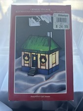 Holiday Creations 1994 Crystal Village Stained Glass Illuminated House New picture