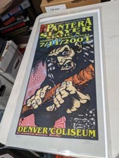 Pantera Slayer 2001 Poster Signed and Numbered Lindsay Kuhn 189/230 picture