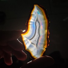 55.90 Ct Iris Rainbow Agate Slice - Rare Collectable Iris Agate Slab picture