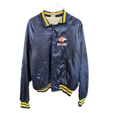 Vintage Mo-Pac Missouri Pacific Railroad Aristo Jac Satin Bomber Jacket L USA picture