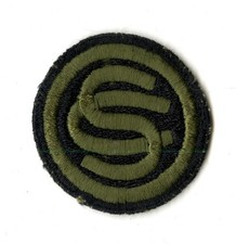 Officer Candidate School Green Back Patch WWII Original picture