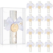 Chunful 12 Sets Baptism Favors Guests Gold Sliver Epoxy Cross Magnet First picture