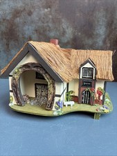 Pauline Ralph Vintage Thatched Roof Music Box Made in England picture