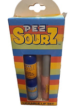 Pez Sours Lickable Lip Set 2005 Pineapple  Blueberry Watermelon Flavors picture