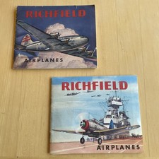1941 Richfield Airplanes Complete Series 1 & 2 WWII Aircraft Albums 24 Cards picture