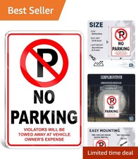 8x12 Private Property No Parking Sign - Rust-Free Aluminum, Weather-Resistant picture
