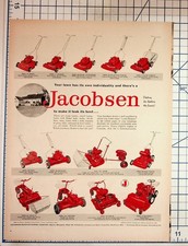 Jacobsen Lawn Mower Vintage Ad 1950s Magazine Print Ephemera Wisconsin picture