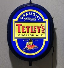 Tetley's English Ale illuminated pub sign picture