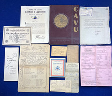 WWII Identified Air Force Engineer Squadron Signed War Lot  1943 San Angelo TX picture