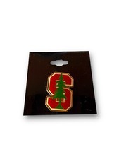 Stanford University Pin S Tree Logo Gold Tone Lapel Enamel Collectible Cardinal picture