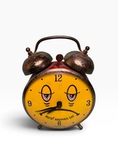 Vintage Yellow Red Alarm Clock 