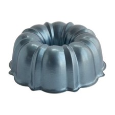 12 Cup Aluminum Formed Bundt Pan Blue: Nonstick Baking Pan, Round Tube Pan picture