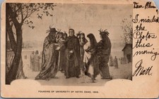1905 Notre Dame University Founding 1842 Postcard Scranton PA Postmark picture