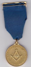 Masonic Medal R.L. Principi Rosa Croce Milano Gold Tone Ribbon Freemasonry Italy picture
