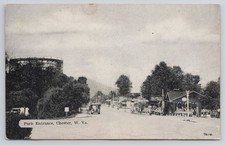 Park Entrance Chester WV Postcard Roller Coaster ESSO Gas Sign Postcard a23696 picture