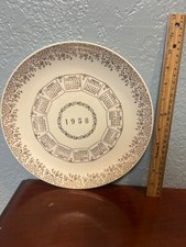 Vintage 1958 Calender Anniversary Plate 10