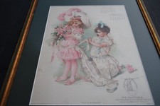 Precious 1904 Framed Ad Calendar w/Print by