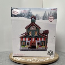 Holiday Time Country Charm 2024 Farmer's Market Porcelain Lighted House Village picture