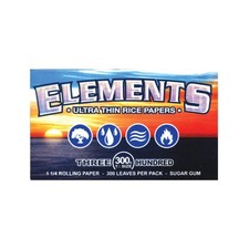 10x Elements 300's 1 1/4 Ultra Thin Rice Rolling Papers New Bulk Sealed 1.25