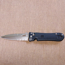 SOG Pentagon Elite I VG-10 Combo Edge Spear Point, Liner Lock, Black Handle picture