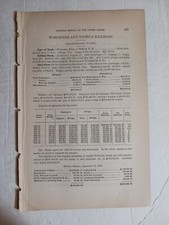1875 Train Report WORCESTER & NASHUA RAILROAD Massachusetts New Hampshire  picture