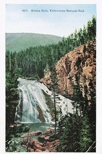 Postcard WY: Gibbon Falls, Yellowstone NP Wyoming, WB 1920's picture