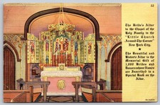 Chapel of the Holy Family Bride's Altar New York City New York Postcard PC268 picture