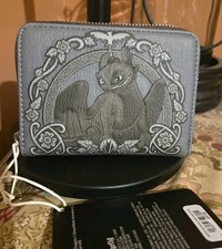 Loungefly DreamWorks NWT HTTYD Toothless Gray Zip-Around Wallet picture
