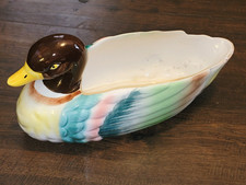 Royal Japan Mallard Duck Ceramic Planter Decor Vintage MCM picture