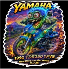 1990 Yamaha TDR250 YPVS 9x9cm Durable Die-Cut Vinyl Sticker Number 9 of 36 picture