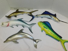 UNIQUE RARE Set of 5 Vintage Williamson Lures Decorative Fish Swordfish Mahi picture