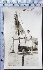 1941 Native American Indians Martha's Vineyard Antique BW Photo Snapshot #1 picture