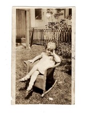 Antique Photo Little Girl with Attitude Black & White 1920s (Please READ) picture