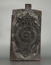 Tibet 1600s Old Antique Buddhist Carved Printing Mandala Buddha Statue Woodblock picture