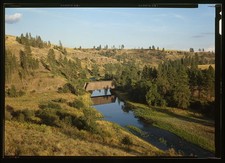 12. GENERAL VIEW FROM HILL SHOWING BRIDGE PALOUSE RIVER LOOKING SE - Harpole picture