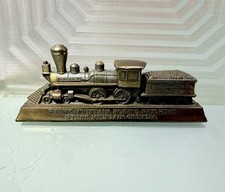 VTG Brass/Bronze Stone Mountain Scenic Railroad General II Locomotive Desk Model picture