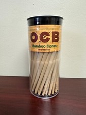 OCB BAMBOO Unbleached 1 1/4 Cone 150 Pack Cones w/Free Tube picture