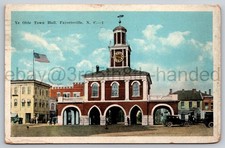 vtg Postcard Fayetteville North Carolina Town Hall 1923 Church Gathering Message picture