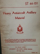 Heavy Antiaircraft Artillery Material 1951 Illustrated The Artillery School picture