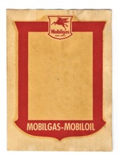 1940s MobilOil Mobilgas Federal Motor Vehicle Tax Stamp Safety Seal Decal Mobil picture