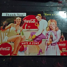 Coca-Cola Thank You Have a Coke Vintage Style Soda Advertising Sign picture