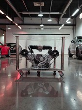 Handcrafted Automotive M28 Engine  Table | Glass Top | Industrial... picture