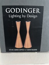 Godinger Hourglass Shaped Candlesticks 7.5