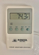 PIONEER SEEDS ADVERTISING Indoor / Outdoor Digital THERMOMETER NIB - Never Used picture