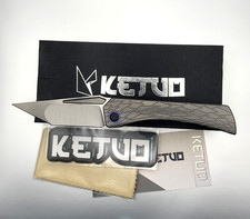Ketuo Usurper GY/S Linerlock Gray Titanium Folding M390 Pocket Knife - NEW picture