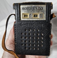 Vintage Sorento Super 6 Transistor Stero Radio With Leather Case *read* picture