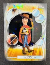 Woody 2026 Topps Chrome Disney Sapphire Toy Story 5 Pixar Black Refractor # /10 picture