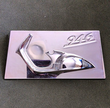 Genuine OEM Vespa 946 Ricordo Italiano Welcome Kit Chrome Silhouette Plaque picture