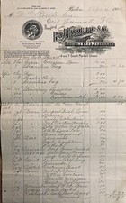 1908 BILLHEAD~R & J FARQUHAR CO. MARKET ST. BOSTON. SEED GROWERS AND MERCHANTS picture